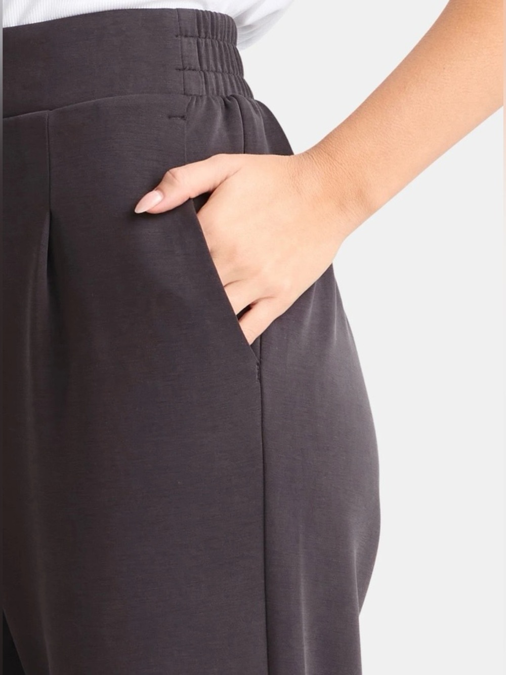 *2 Pack* Avia ScubaKnit Pleat Relaxed Fit Jogger Pants NWT - Sandwashed Black - Picture 4 of 9